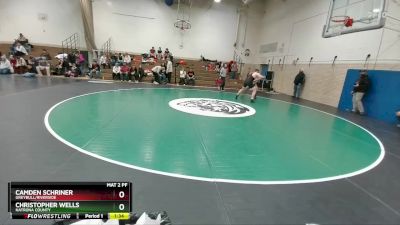 215B 1st Place Match - Camden Schriner, Greybull/Riverside vs Christopher Wells, Natrona County