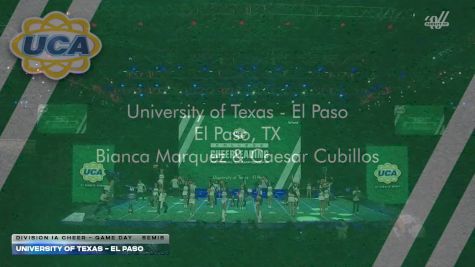 University of Texas - El Paso [2026 Division IA Cheer - Game Day Semis] 2026 UCA & UDA College Cheerleading and Dance Team National Championship