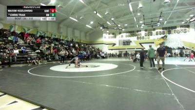 115 lbs Champ. Round 2 - Maxim Kozlowski, Grossmont vs Chris Tran, Mira Mesa
