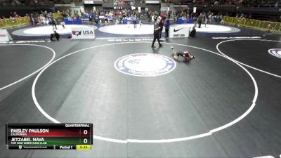 65 lbs Quarterfinal - Paisley Paulson, California vs Jetzabel Nava, Top Dog Wrestling Club