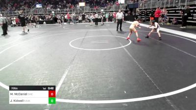 70 lbs Semifinal - Mason McDaniel, Chickasha Youth Wrestling vs Joseph Kidwell, R.A.W.