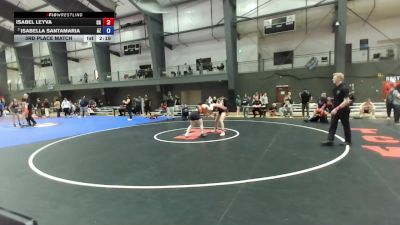 Junior Girls FS - 145 lbs 3rd Place Match - Isabel Leyva, CA vs Isabella SantaMaria, AZ