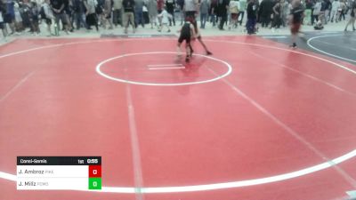 69 lbs Consolation - Jaxson Ambroz, Pikes Peak Warriors vs Johnathan Millz, Pomona Elite