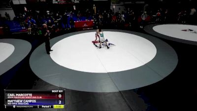 70 lbs Semifinal - Cael Marcotte, Socal Grappling Wrestling Club vs Matthew Campos, Red Wave Wrestling