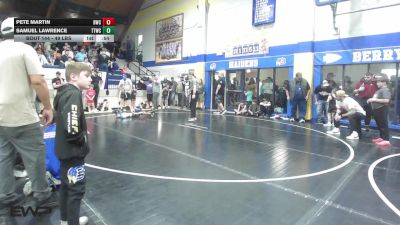49 lbs Consi Of 8 #2 - Pete Martin, Berryhill Wrestling Club vs Samuel Lawrence, Team Tulsa Wrestling Club