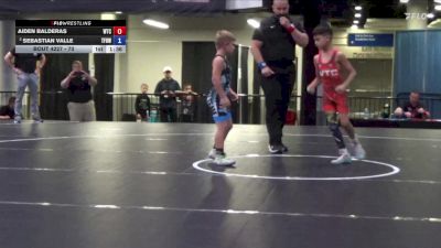 70 lbs Quarters - Aiden Balderas, Wichita Training Center vs Sebastian Valle, The Fort Hammers Wrestling