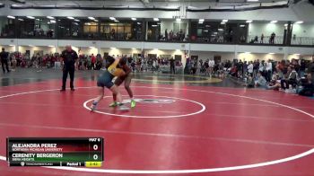 123 lbs Champ. Round 1 - Cerenity Bergeron, Siena Heights vs Alejandra Perez, Northern Michigan University