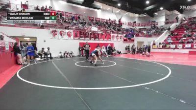 HS 130 lbs Cons. Round 3 - Zakaria McClain, SHAWNEE vs Jazlin Chacon, Dumas