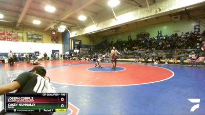 190 lbs Cons. Round 1 - Casey Nunnally, Royal vs Joseph Corpuz, Calvary Chapel Downey