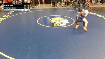 110 lbs Champ. Round 2 - Taniyah Moss, Unattached vs Evalyn Idzik, Unattached
