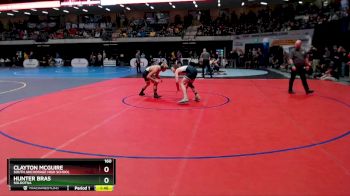 160 lbs Semifinal - Clayton McGuire, South Anchorage High School vs Hunter Bras, Soldotna