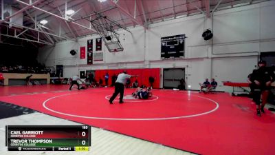 165 lbs Cons. Round 5 - Trevor Thompson, Cerritos College vs Cael Garriott, Cerritos College