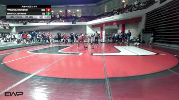 110 lbs Round Of 16 - Valeria Moreno, Searcy High School vs Bristol Norris, Edmond North Girls
