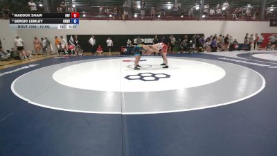70 kg Cons. Quarters - Maddox Shaw, Ohio RTC/ TMWC vs Sergio Lemley, Cliff Keen Wrestling Club
