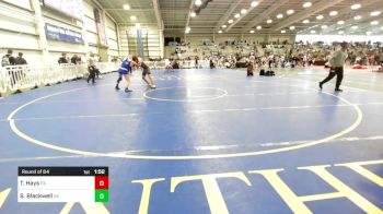 152 lbs Round Of 64 - Tyler Hays, PA vs Styler Blackwell, NC