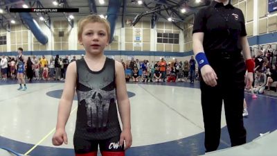 6U Boys FS - 50 lbs Champ. Round 2 - Micah Kelly, Contenders Wrestling Academy vs Chase Applegate, Contenders Wrestling Academy
