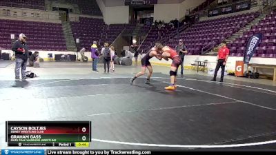 187 lbs Round 5 - Cayson Boltjes, Sidney Wrestling Club vs Graham Gass, Pikes Peak Warriors Wrestling