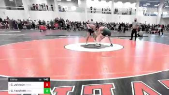 220 lbs Quarterfinal - Colton Johnson, Mansfield vs Genovese Facchetti, Minnechaug
