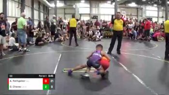 60 lbs Quarterfinals (8 Team) - Anden Rathgeber, East Kansas Eagles vs DAngelo `lil D` Chavez, Untouchables Purple