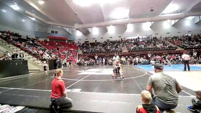 46 lbs Round Of 16 - Knox Perkins, Tahlequah Wrestling Club vs Eleanor Gann, Locust Grove Youth Wrestling