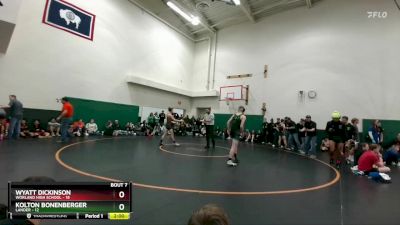 126 lbs Kolton Bonenberger, Lander vs Wyatt Dickinson, Worland High School