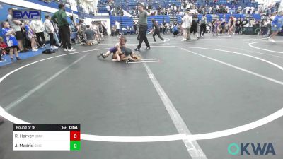 52 lbs Round Of 16 - Rock Harvey, Standfast OKC vs Jaxxe Madrid, Chickasha Youth Wrestling