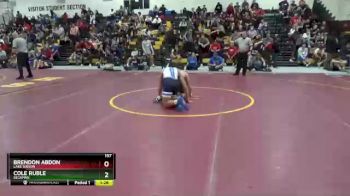 157 lbs Champ. Round 3 - Brendon Abdon, Lake Gibson vs Cole Ruble, Seckman