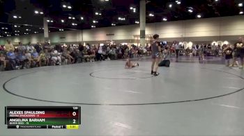 120 lbs Round 7 (8 Team) - Angelina Barham, Queen Bees vs Alexes Spaulding, Indiana Smackdown