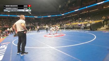 144 Class 1 lbs Cons. Round 1 - River Meadows, Cameron vs Andrew Schilly, Valle Catholic