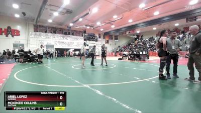 140 lbs Cons. Round 5 - McKenzie Collins, Sultana vs Ariel Lopez, Warren