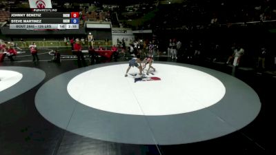 138 lbs Cons. Sub-rd Of 16 - Johnny Benetiz, Redwood High School Wrestling vs Steve Martinez, Righetti High School Wrestling