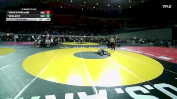 4A/3A/2A/1A Girls 105 Semifinal - Gracie Williams, Harrisburg Girls vs Kiya Roe, Knappa Girls