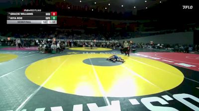 4A/3A/2A/1A Girls 105 Semifinal - Gracie Williams, Harrisburg Girls vs Kiya Roe, Knappa Girls