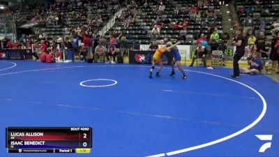 70 lbs Quarterfinal - Lucas Allison, NE vs Isaac Benedict, IA