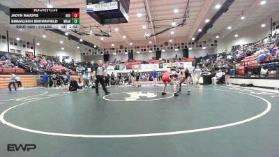 110 lbs Quarterfinal - Jadyn Majors, Grove vs Emmaliegh Brownfield, Wyandotte HS Girls