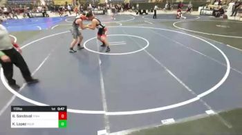 172 lbs 5th Place - Braeden Sandoval, Team Pueblo vs Kason Lopez, Rough Riders