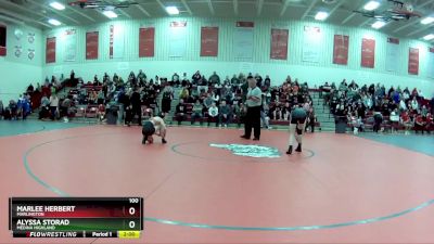 100 lbs Champ. Round 1 - Marlee Herbert, Marlington vs Alyssa Storad, Medina Highland