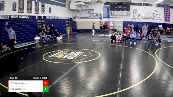 152 lbs Cons. Round 4 - Dadrien Walls, Chartiers Houston Hs vs Ty Conklin, Punxsutawney Area Hs