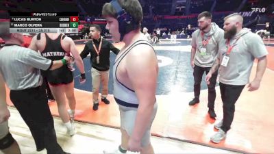 2A 285 lbs Quarterfinal - Lucas Burton, Cary (C.-Grove) vs Marco Olvera, Midlothian (Bremen)