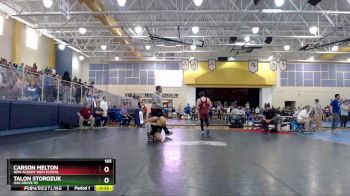 165 lbs Cons. Round 3 - Talon Storozuk, Oak Grove HS vs Carson Melton, New Albany High School
