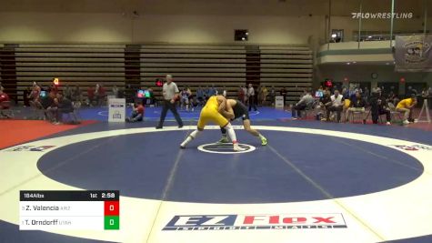 Prelims - Zahid Valencia, Arizona State vs Tanner Orndorff, Utah Valley