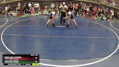 125 lbs Cons. Round 3 - Maeylieh Cotner, Carbon Middle School vs Raychel Riche, Carbon Middle School