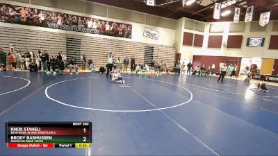 50 lbs Quarterfinal - Knox Staheli, Bear River Jr High Wrestling C vs Brody Rasmussen, Mountain Ridge Youth