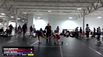 95 lbs Round 1 (4 Team) - Echo Robertson, South Side WC vs Sydney Branch, Tri State Training Center Blue