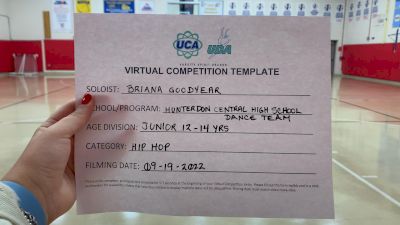 Hunterdon Central High School - Briana [Junior - Solo - Hip Hop] 2022 UDA Virtual Solo Showdown
