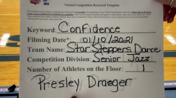 Star Steppers Dance - Presley Draeger [Senior Solo - Jazz] 2021 NDA All-Star National Championship