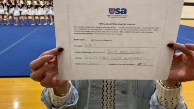 Davis High School [Varsity Show Cheer Advanced] 2022 USA Virtual Spirit Regional II