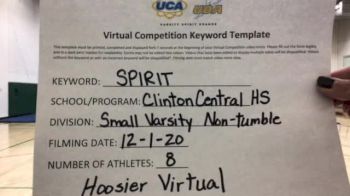 Clinton Central High School [Small Varsity - Non Tumble] 2020 UCA Hoosier Virtual Regional