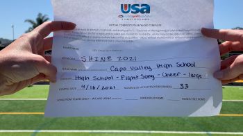 Capistrano Valley High School [High School - Fight Song - Cheer] 2021 USA Spirit & Dance Virtual National Championships