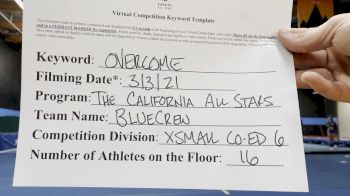 The California All Stars - BlueCrew [L6 XS Coed] 2021 Spirit Sports: Virtual Duel in the Desert